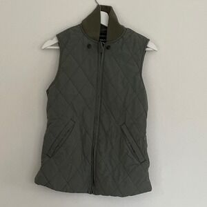 Filson Quilted Vest Olive Green Women Size Small Sleeveless Insulated Jacket